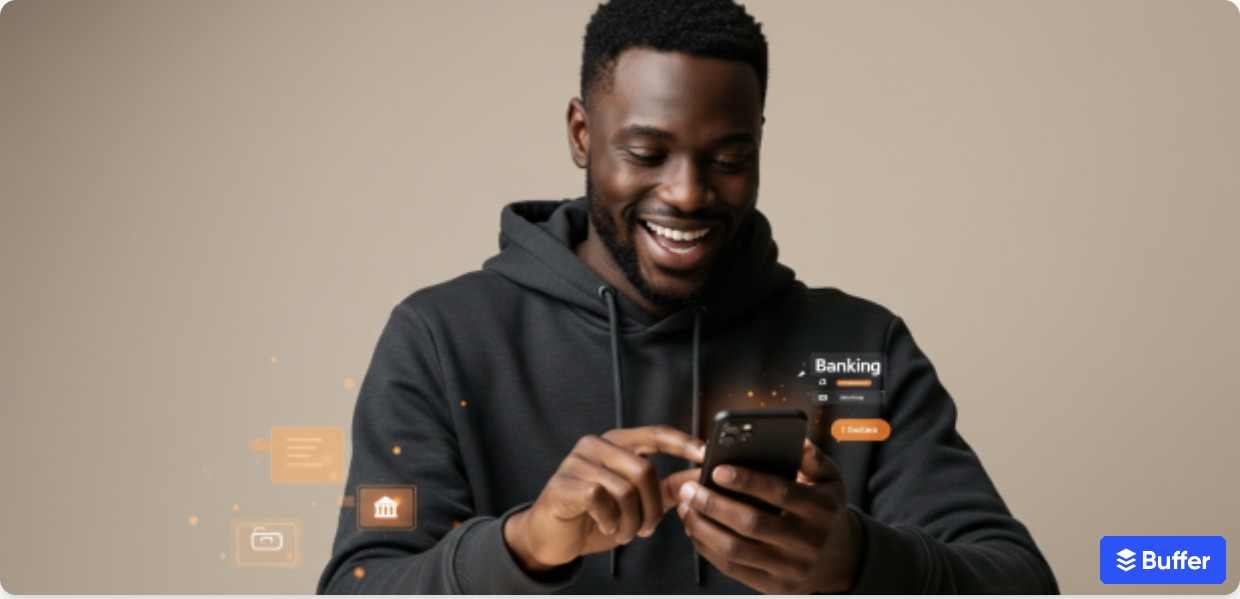 Customer banking on a mobile phone